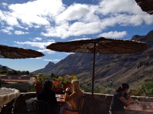 Kahvipaikka Fatagan kylässä.